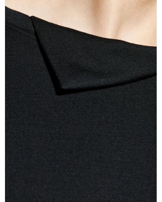 メンズ Yohji Yamamoto Folded-neck Long-sleeve T-shirt Blue