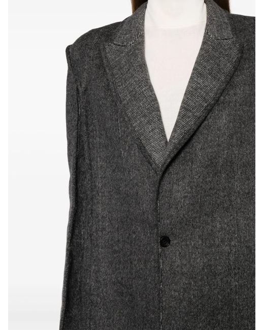 JNBY Black Textured Wool-Blend Blazer