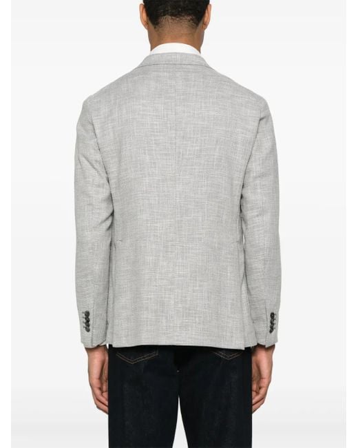 Tagliatore Gray Interwoven Blazer for men