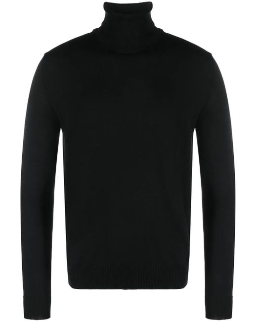 Ballantyne Black Roll-Neck Wool Jumper for men