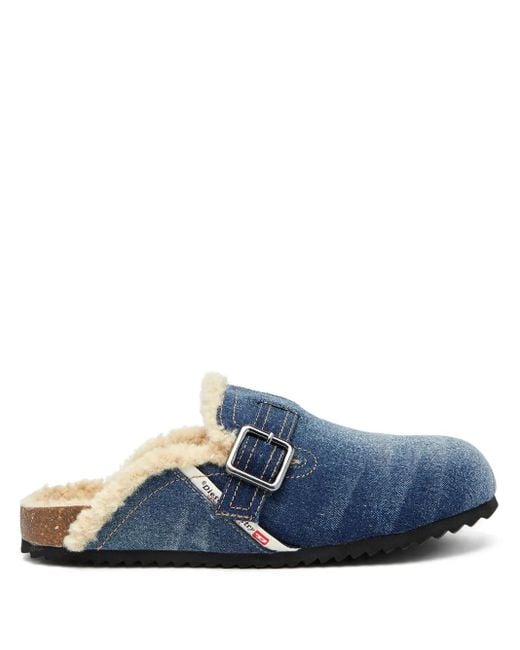 メンズ DIESEL D-woodstock デニムスリッポン Blue