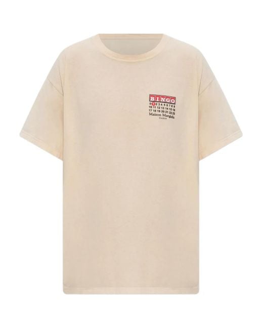 Maison Margiela White Logo-Print T-Shirt