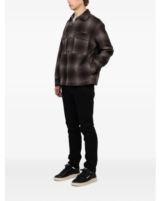 Rag & Bone Black Plaid Pocket Jacket for men