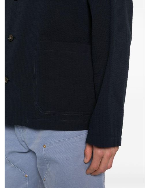 A.P.C. Katoenen Shirtjack Met Textuur in het Blue voor heren
