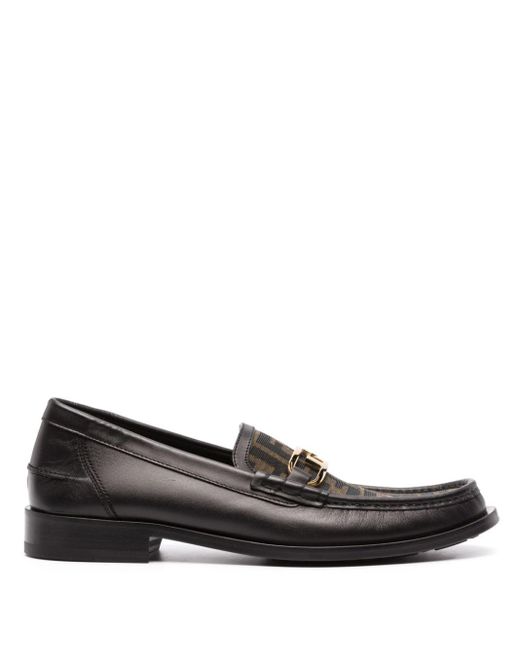 Fendi Loafer mit FF-Muster in Black für Herren