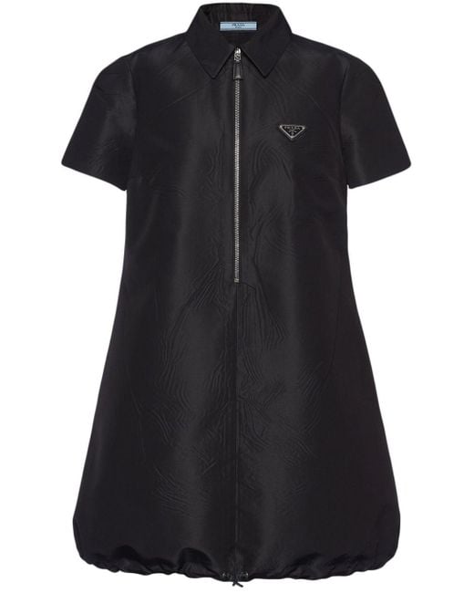 Prada Mini-jurk Met Logo in het Black