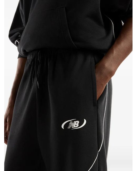 New Balance Black Trackside Piping Track Pants for men