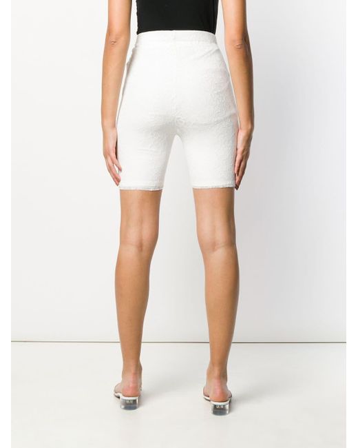 white lace cycling shorts