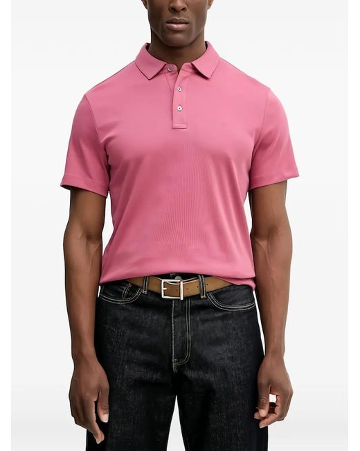 Michael Kors Red Buttoned Short-Sleeve Polo Shirt for men