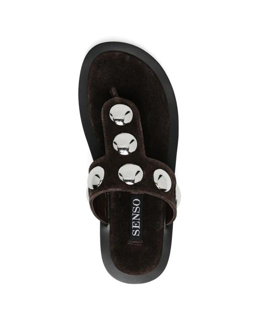 Senso Black Anna Ii Flat Sandals