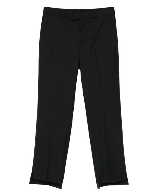Notrainproof Black Side-Slit Tailored Trousers for men
