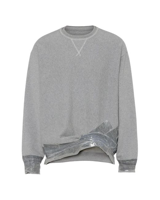 Maison Margiela Gray Taped Jersey Sweatshirt for men
