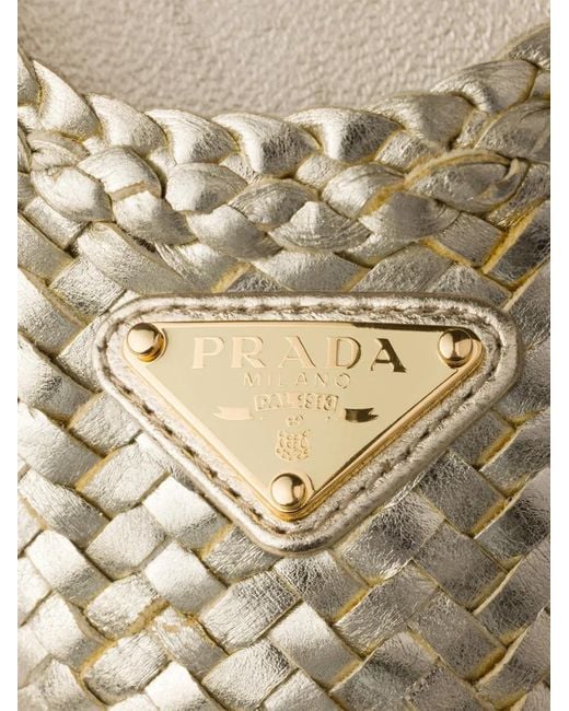 Prada White Leather Ballet Flats
