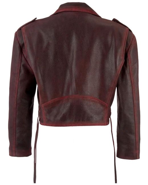 Dan Cassab Brown Calista Leather Jacket