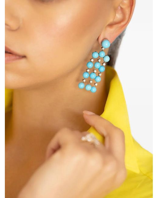 Irene Neuwirth Orange Gumball And Diamond Earrings