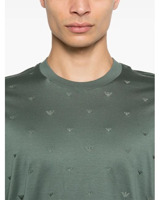 メンズ Emporio Armani ロゴ Tシャツ Green