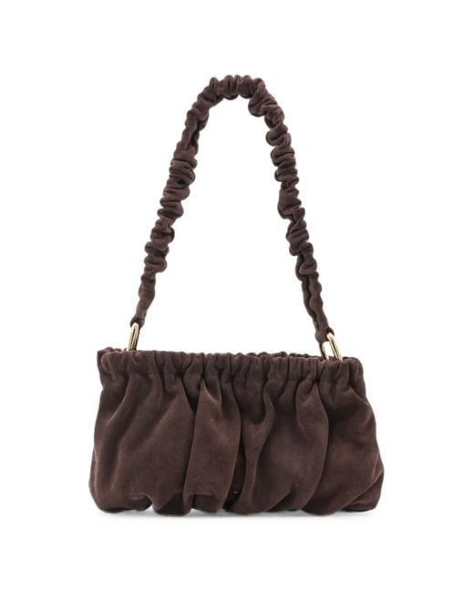 Marni Brown Ruched Shoulder Bag