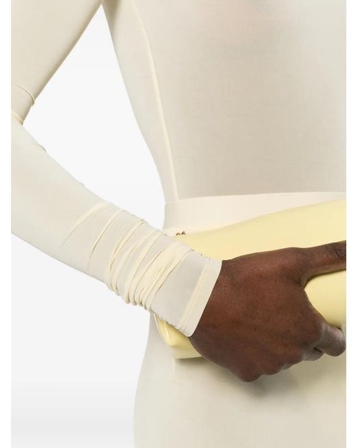Wardrobe NYC White Sheer Bodysuit