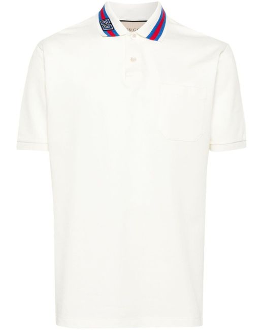 Gucci Poloshirt Met GG-logo in het White voor heren