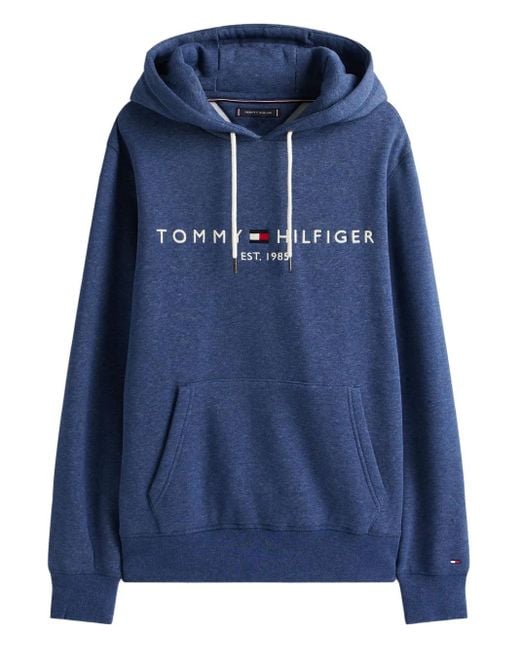 メンズ Tommy Hilfiger ロゴ パーカー Blue
