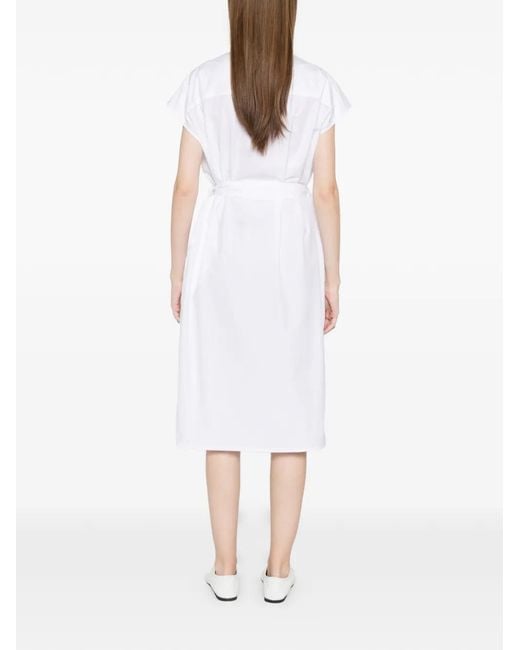 Fabiana Filippi White Zip Pocket Dress