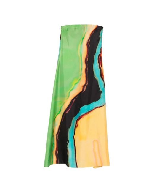 Christopher Esber Green Robe-Bustier Longue Aura