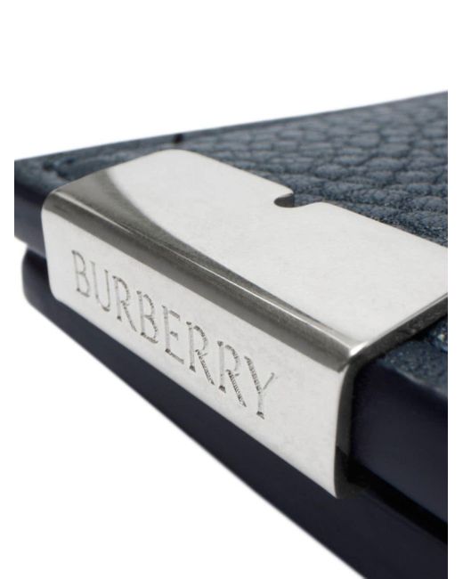 Burberry Blue B-cut Leather Wallet for men