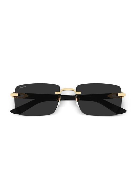 Cartier Black Round-Frame Sunglasses