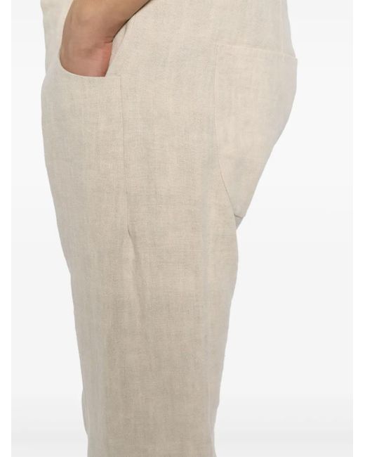 Label Under Construction Natural Buttoned Trousers for men