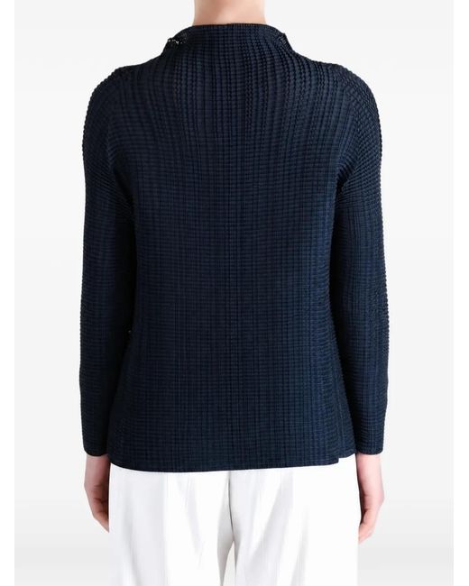 Issey Miyake Blue Wooly Pleats-68 Pleated Jacket