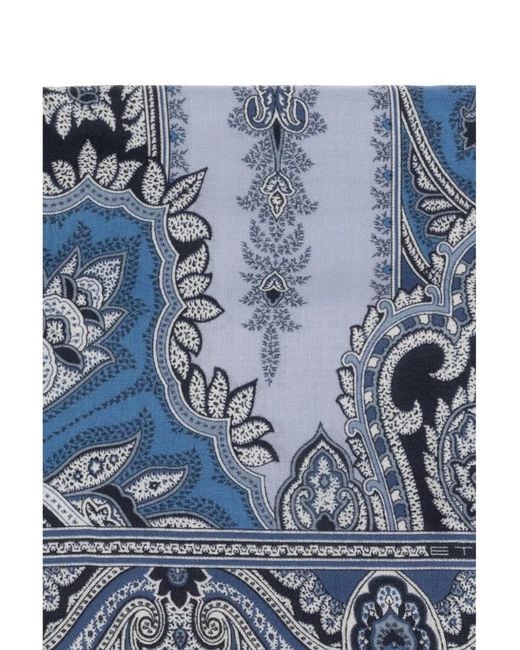 Etro Blue Winter Scarves for men