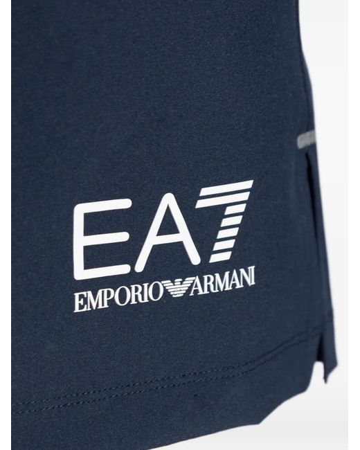 EA7 Blue Short À Logo Imprimé for men