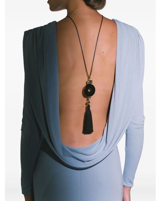 Jennifer Behr White Tassel Dakota Necklace