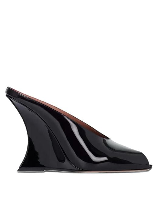 Paris Texas Black 105Mm Nina Mules