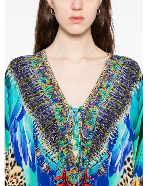 Camilla Blue Graphic-Print Blouse