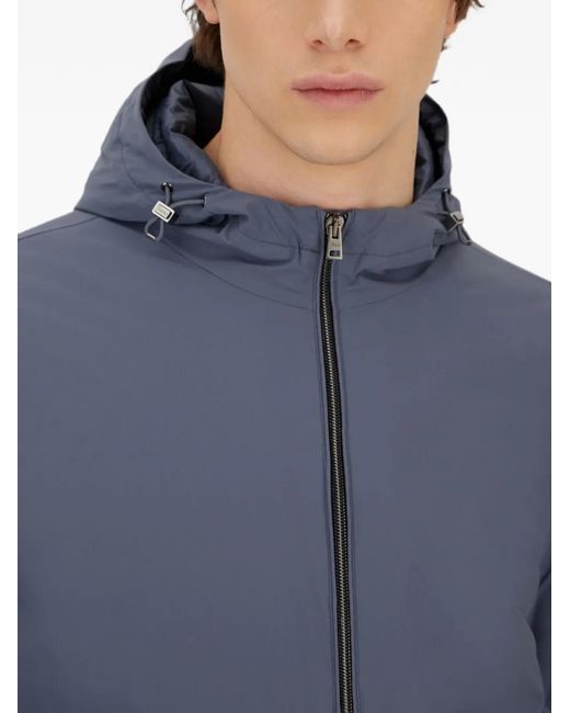 Herno Blue Packable Hooded Jacket for men