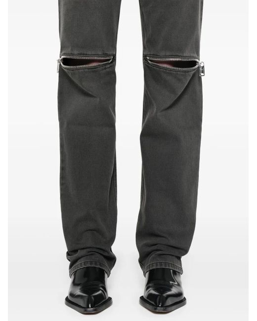 Coperni Gray Knee-Zip Jeans