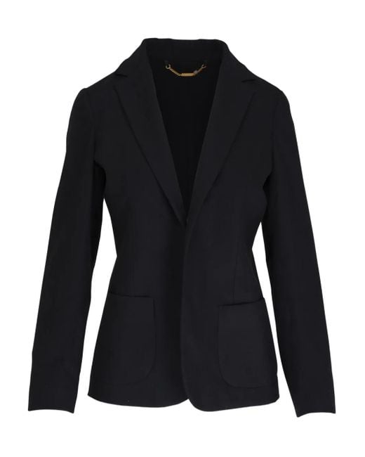 Kiton Black Patch-Pocketed Blazer