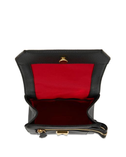 Lancel Black Medium Ninon De Leather Flap Bag