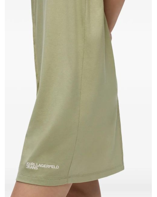 Karl Lagerfeld Green Seam-Detail Tank Mini Dress