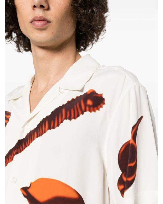 Camicia con stampa grafica di Sandro in White da Uomo