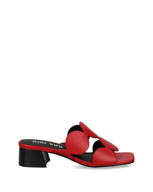Bibi Lou Red 40Mm Onami Mules
