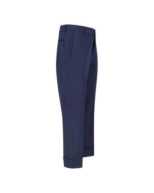 Cruna Blue Bergen Wool Trousers for men