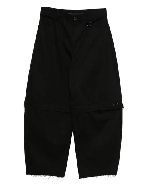 TEAM WANG design Black Detachable Pants