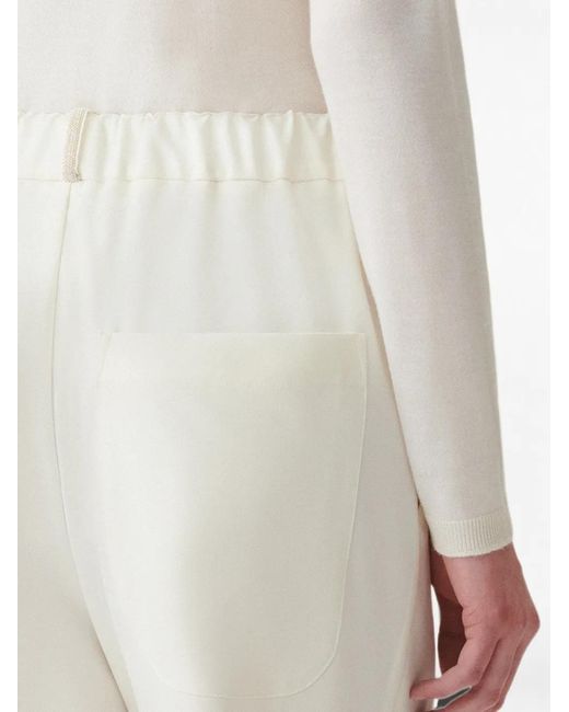 Fabiana Filippi White Elasticated-Waistband Trousers