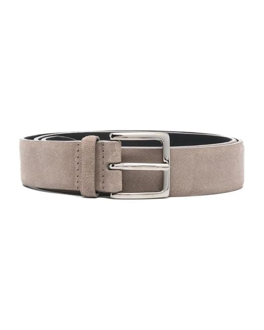Orciani Gray Suede Belt for men