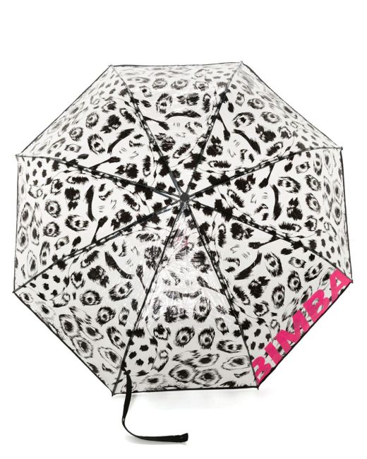 Bimba Y Lola White Animalier-print Umbrella