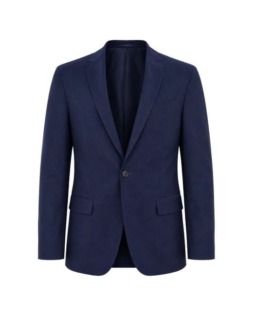 Corneliani Blue Single-Breasted Blazer for men