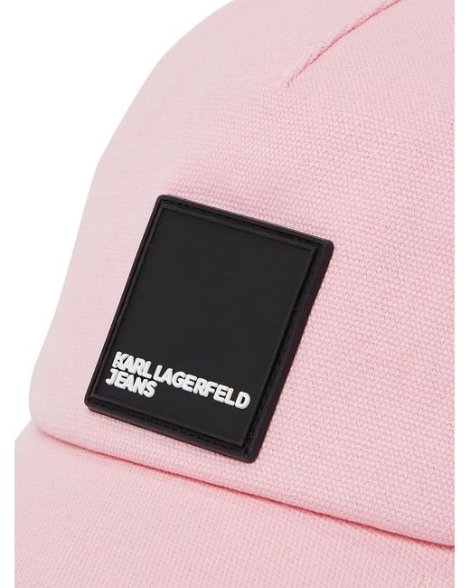 Karl Lagerfeld Pink Box Logo Cap