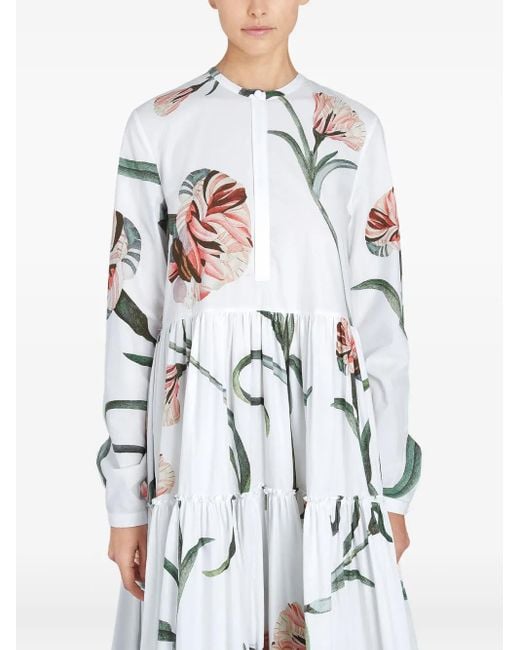 Giambattista Valli White Printed Gown